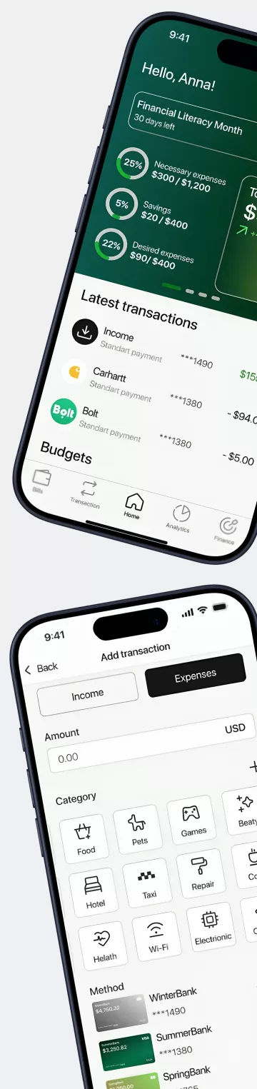 Finanless fintech digital wallet app overview